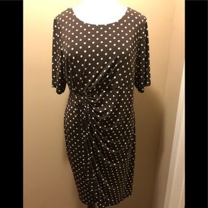 Brown polka dot dress